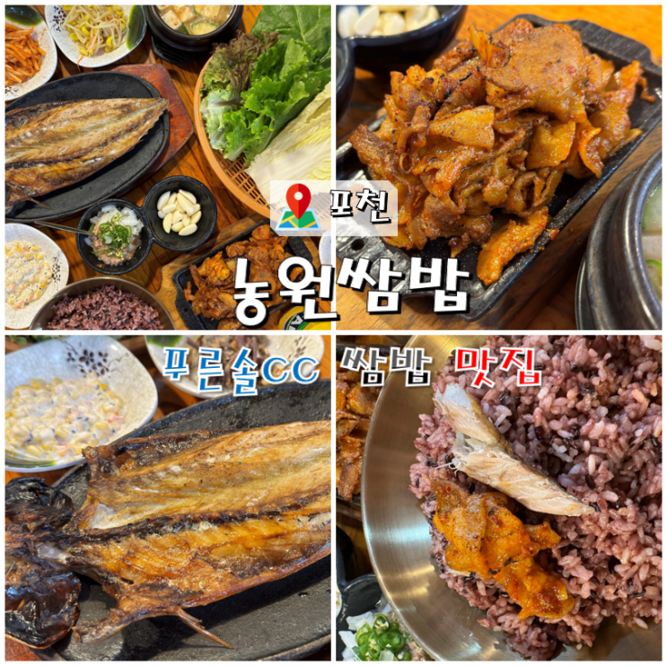  포천 푸른솔cc 맛집 농원쌈밥 (혼밥가능)