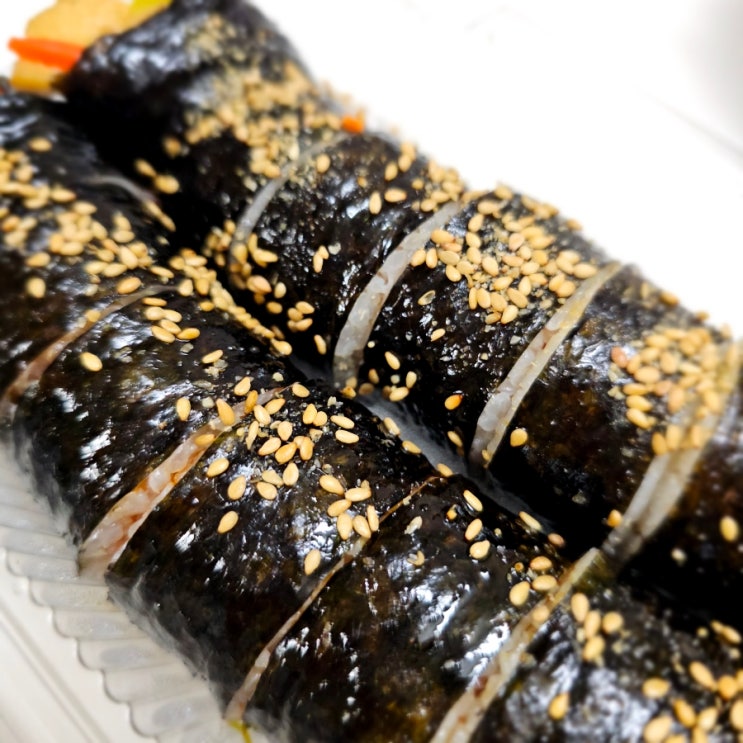  구미 산동 맛집 신당리김밥 방앗간 참기름 바른 수제 김밥
