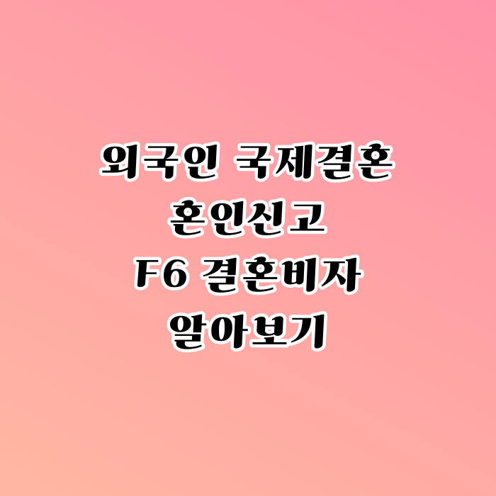 국제결혼 비자 F6 혼인신고부터 고민이라면 (베트남 태국 필리핀 캄보디아 우즈베키스탄 중국 몽골 등) 범죄이력 있으면 어려울까?