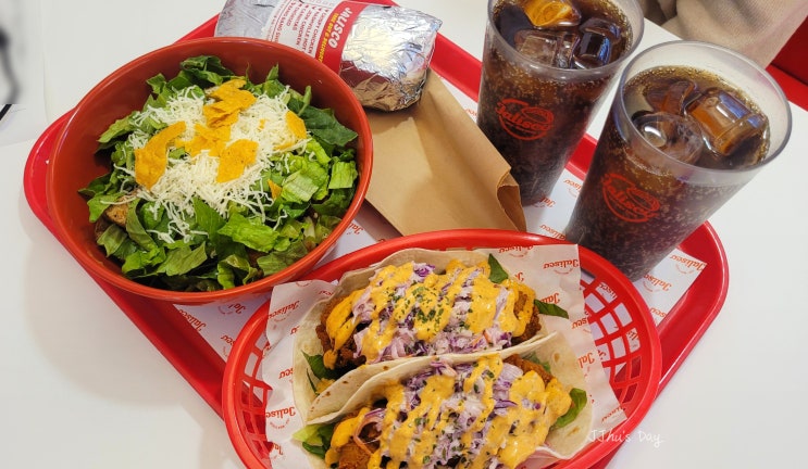  마곡 맛집 :: 할리스코 발산역 멕시코 타코 부리또 맛집 (내슈빌 핫치킨, 뱅뱅 쉬림프)