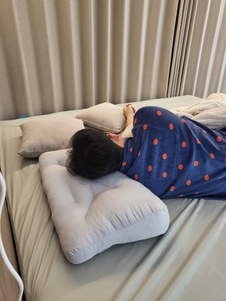  리슬립 옆으로 자는 베개 경추 배게 사용 후기 (메모리 솜 베개 세탁, 건조 방법)
