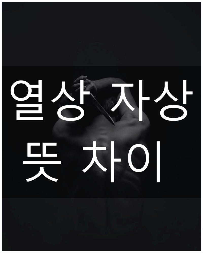 열상 뜻 자상 차이