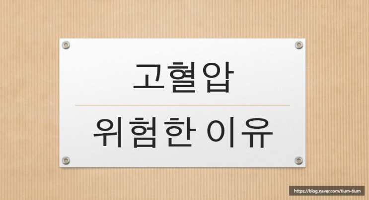  고혈압은 왜 위험할까?