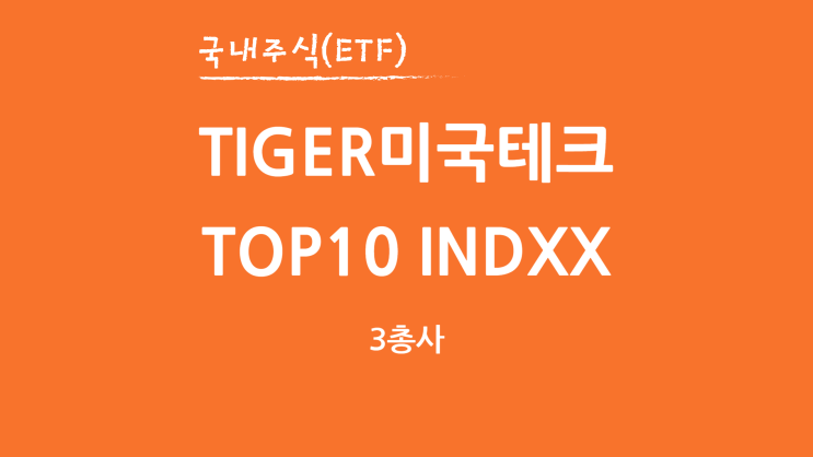  TIGER 미국테크TOP10 INDXX / 환헷지 / 채권혼합형 / 수수료 / 수익율 간단리뷰