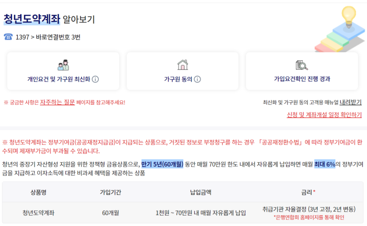 청년도약계좌 안내 및 가입 조건 청년도약계좌 안내 및 가입 조건