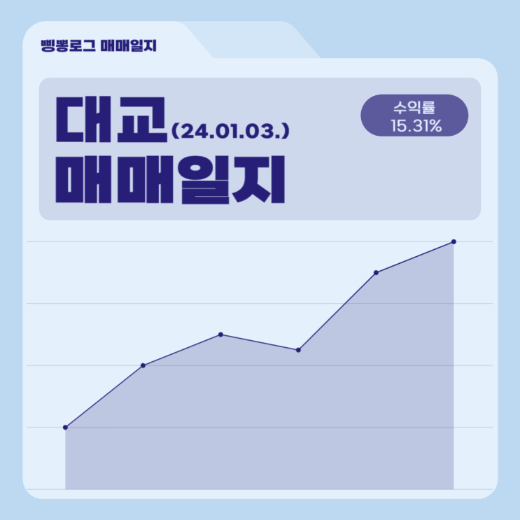  [매매일지] 대교(24.01.03.)