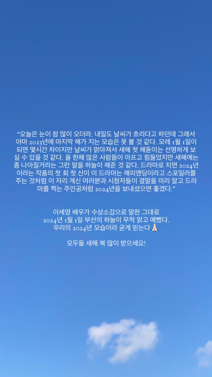 혼자 부산에서 맞이한 새해, 그런데 이제 <b>엄정화 콘서트</b>를 곁들인.