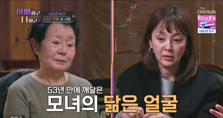 아빠하고 나하고 이승연 53년 만에 친부모 삼자대면 아버지 내 잘못은 하나도 없다 앙금