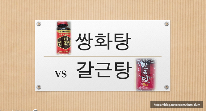  쌍화탕 VS 갈근탕