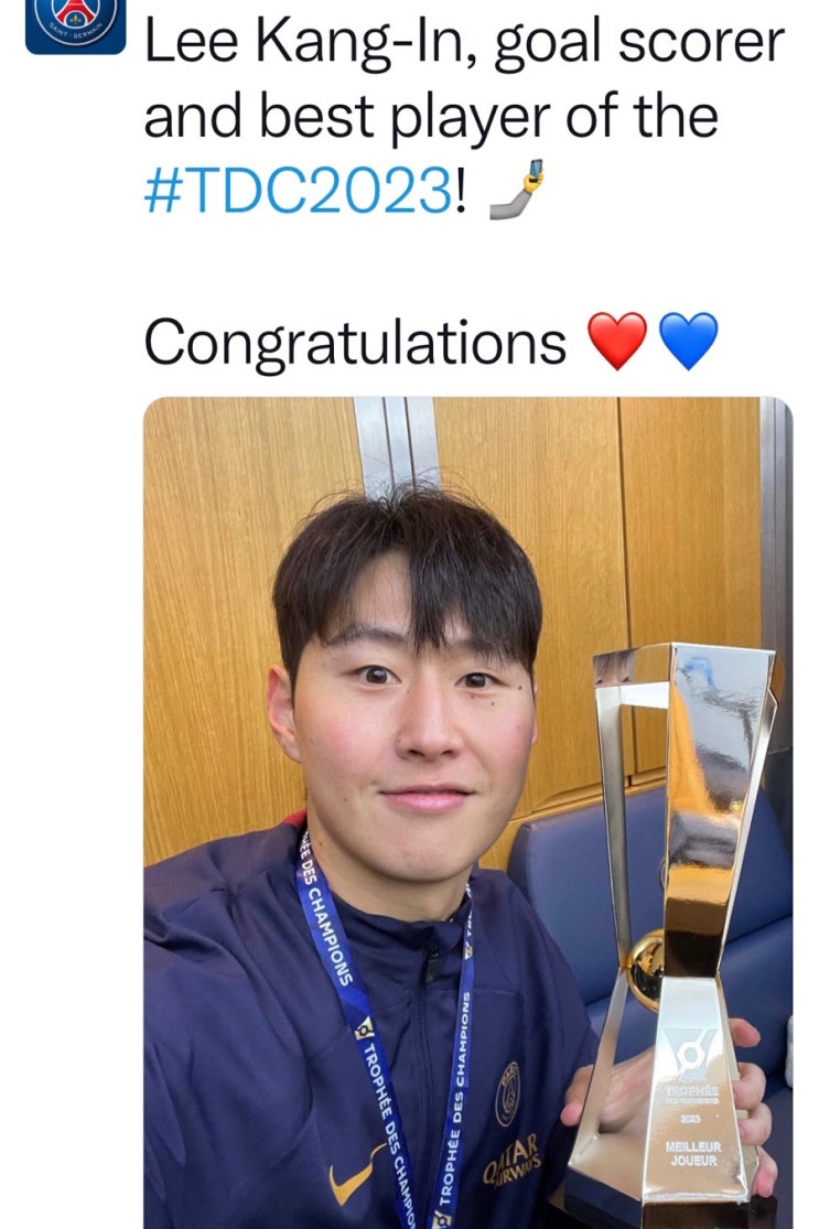 프랑스 <b>슈퍼컵 우승</b> 파리 생제르맹, <b>이강인</b> 선수의 선제골과 MVP