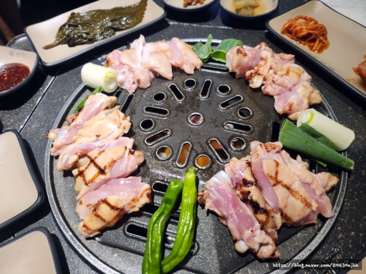  판교 닭갈비 팔각도 숯불 닭갈비 맛조합 꿀 후기