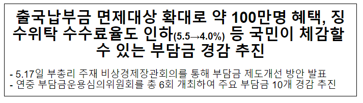주요 10대 부담금 경감추진_기획재정부 주요 10대 부담금 경감추진_기획재정부
