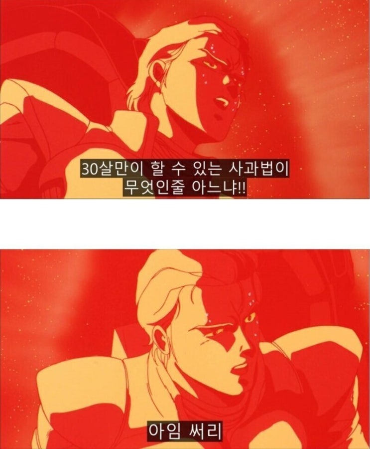 30살만이 할 수 있는 사과법