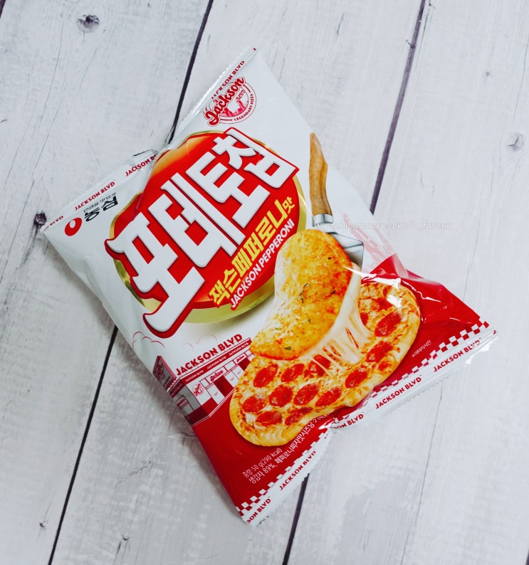  감자칩에서 잭슨피자맛이 나려나 농심 포테토칩 잭슨패퍼로니맛