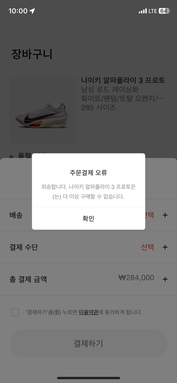  알파플라이3 구입 시도