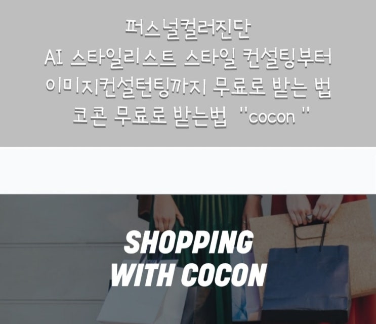 퍼스널컬러진단 AI 스타일리스트 스타일 컨부터 이미지컨설턴팅까지 무료로 받는 법:  코콘 무료로 받는 법 " cocon "