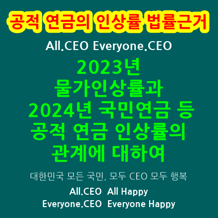  2023년물가상승률(전국),전국소비자물가지수는  2022년도전국소비자물가지수와 대비되어 2023년도 2023년 전국소비자물가변동률이 결정되고 그 변동률은 2024년 국민연금의 기준