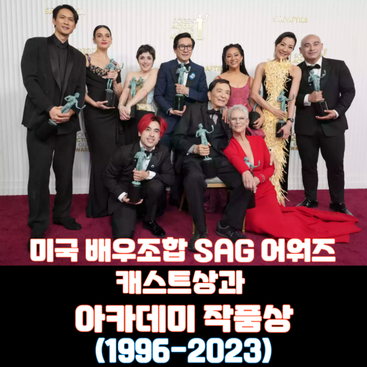  미국 배우조합 SAG 어워즈 캐스트상과 아카데미 작품상(1996-2023)