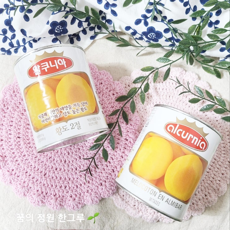  복숭아 통조림 칼로리 농심 알쿠니아 황도 솔직후기 유통기한 개봉후 소비기한 보관방법