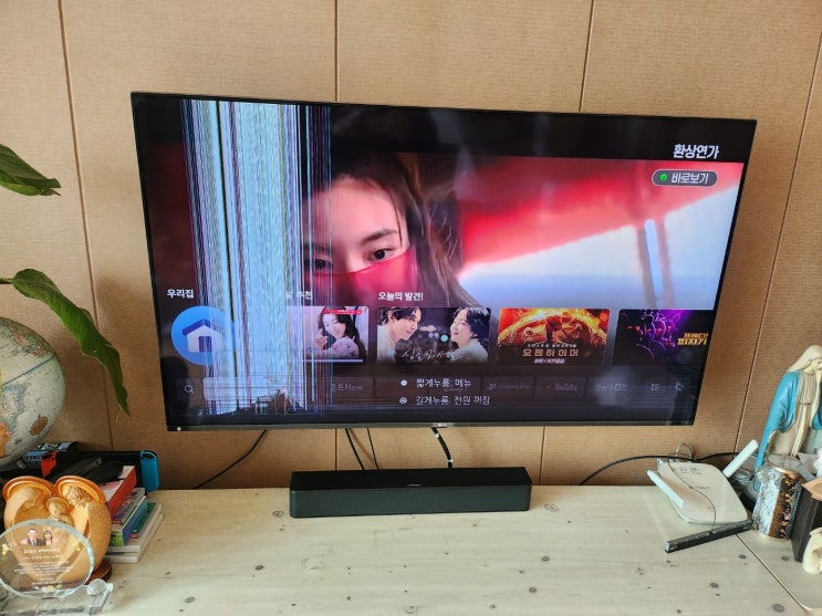  LG 55인치 나노셀 티비 액정 수리 TV 세로줄 패널 교체해 드렸어요
