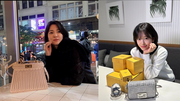  단발이 잘 어울리는 펜디 엠버서더 송혜교 vs 안유진 가방 피카부 미니