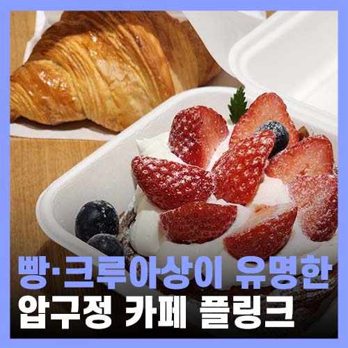  압구정 주차 가능 카페 크루아상이 맛있는 플링크