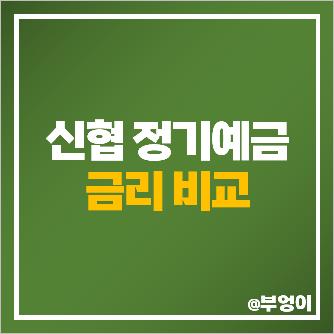 신협 정기예금 금리 비교 6개월 단기 이자 높은 예금 특판 추천 신협 정기예금 금리 비교 6개월 단기 이자 높은 예금 특판 추천
