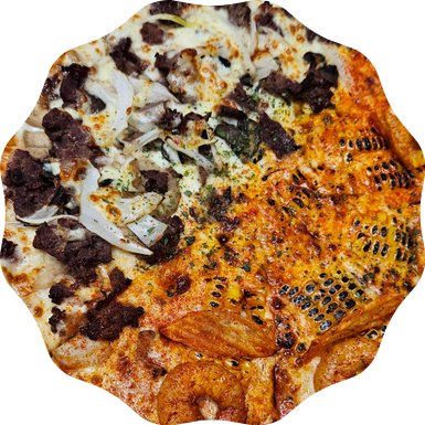 노모어피자의 시그니처 옥수수 새우 피자