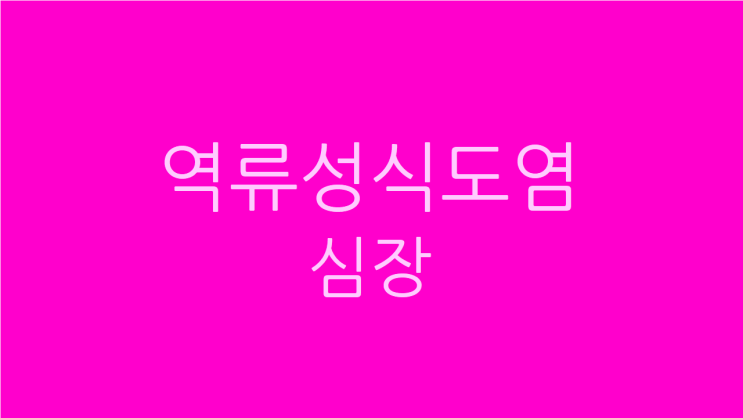  역류성식도염 심장 기능이 약해진 문제의 해결