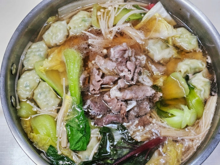  소고기 샤브샤브 만들기 뜨끈한 국물 좋아요
