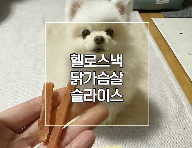  새끼강아지간식 노령견 간식 추천 헬로스낵 닭가슴살 슬라이스