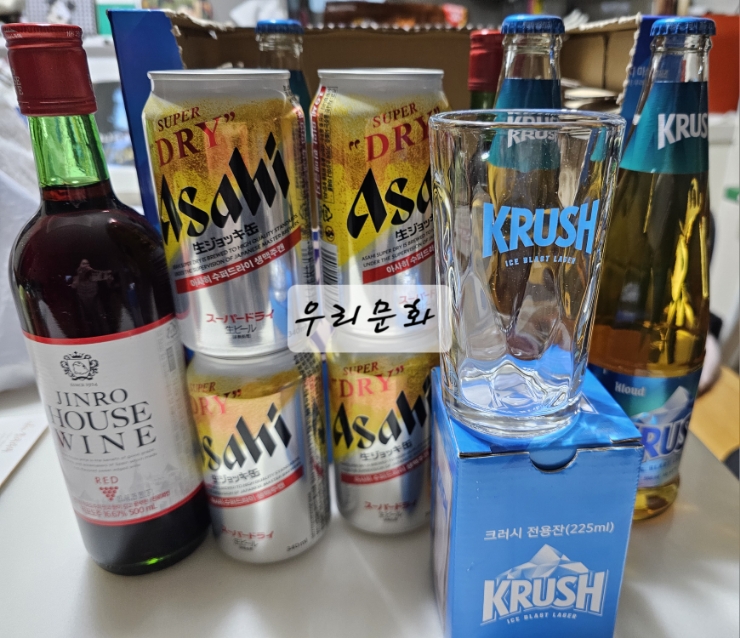 상품리뷰아사히거품맥주캔,크러시맥주,cj고메치킨,트레이더조 에브리띵벗더베이글,크리스피 허니눈꽃 쌀과자,야마노야센베이,마켓컬리에서 장본것