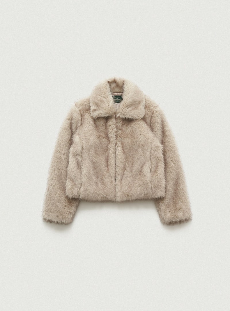 ジャケット・アウター THE BARNNET sami eco-fur jacket - beige