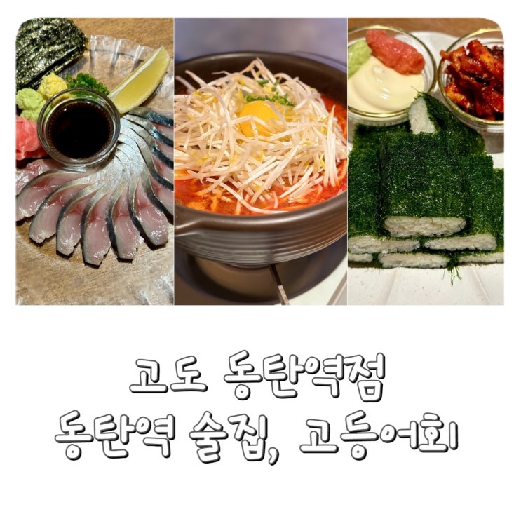  [동탄 2] 고도 동탄역점 - 동탄역 술집, 주점, 이자카야, 고등어회 맛집 위치 메뉴