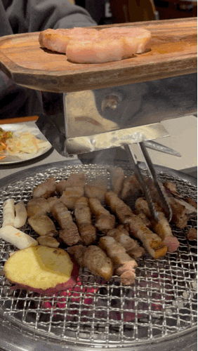 구미 옥계 전원숯불갈비 : 모임하기 좋은 고깃집 생돼지갈비 양념돼지갈비