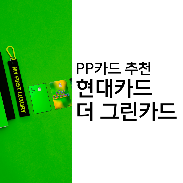  해외 여행카드 PP카드 추천 더 그린 현대카드