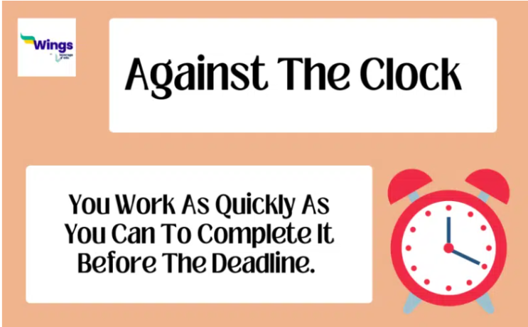  [영어] Against the clock를 아시나요?