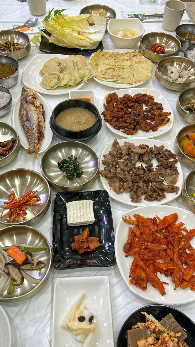 김천 직지사 맛집 산채정식 전문 식당 산중고을