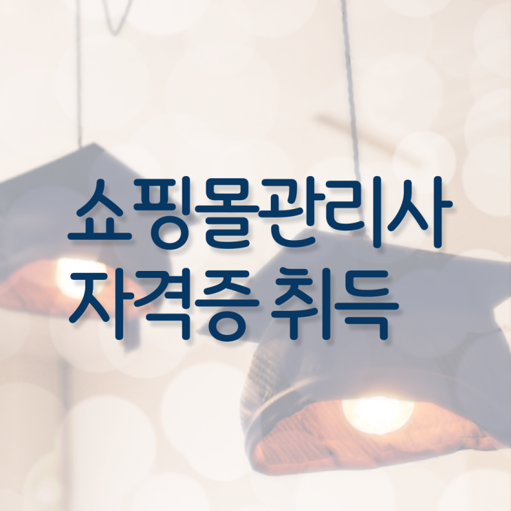  쇼핑몰 관리사 자격증 후기 알아보기 .