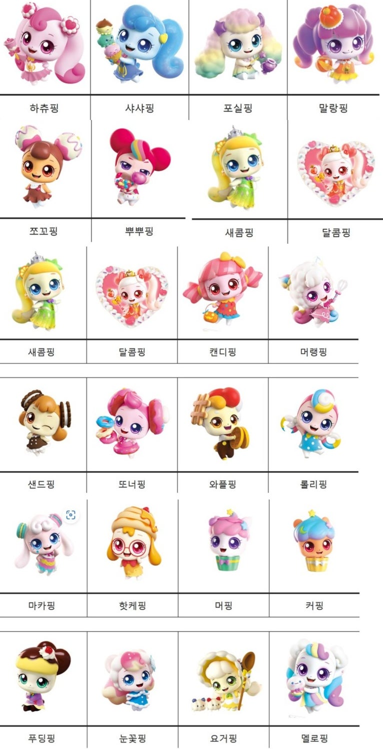 새콤달콤 캐치티니핑 등장인물, 캐치티니핑시즌4 캐릭터, 새로운 새콤달콤 티니핑 종류 캐릭터 정리 : 네이버 블로그