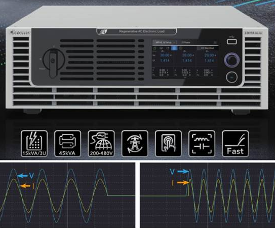  Chroma 한국대리점 회생형 AC전자LOAD , Rated power: 9kVA, 12kVA, 15kVA