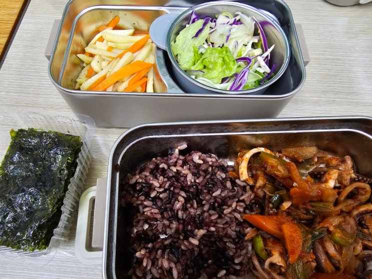  회사점심용 도시락통 후기 : ) 보온 좋고 깔끔한 회사점심도시락통