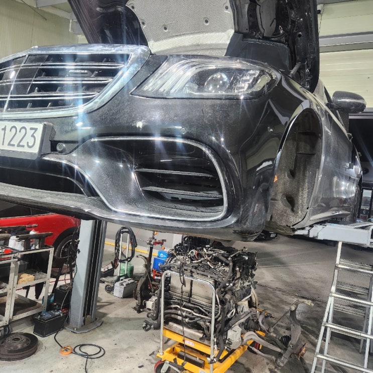  w222 s63amg 누유 및 캠어져스트 수원수입차 용인수입차
