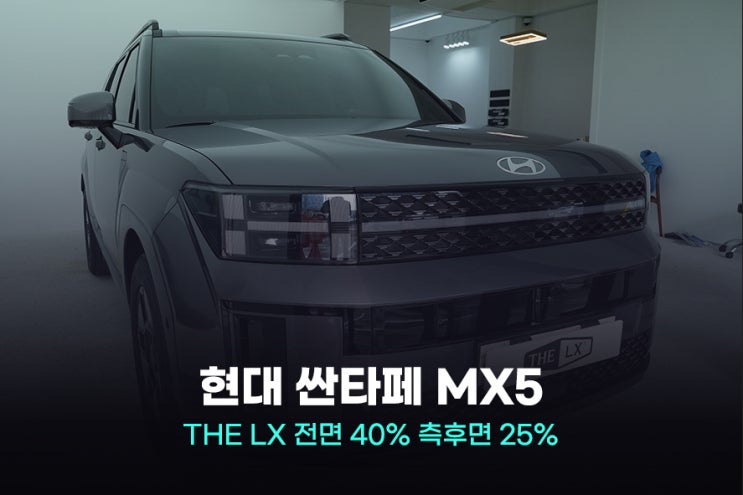  싼타페 MX5 썬팅 반사필름 비반사필름 중 고민중이라면?