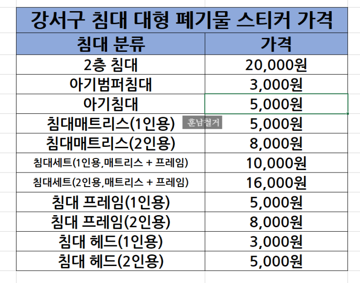  침대 매트리스 버리는 법 강서구 마곡동 침대 폐기물 스티커 비용 침대 프레임 버리는 법 쇼파 버리기