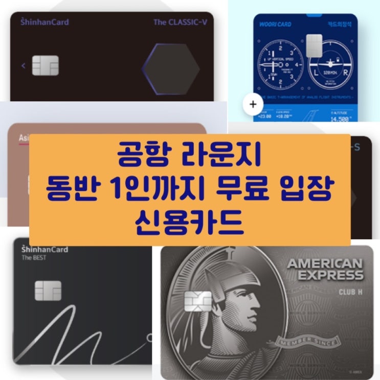 인천 공항 라운지 무료 동반 1인 이용 가능한 카드