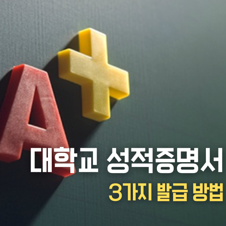 대학교 성적증명서 발급 3가지 방법