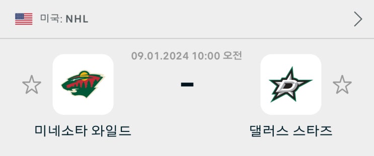 미국 하키 <b>미네소타 댈러스</b> 대결의 승자를 분석해 보자