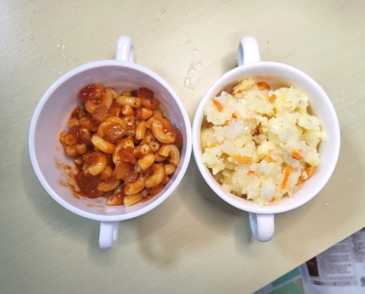  자취 요리 : 백종원 구운 계란 카레, 감자샐러드, 마카로니 샐러드