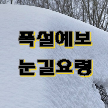  폭설 예보 눈길 블랙아이스 조심 안전 운전 팁